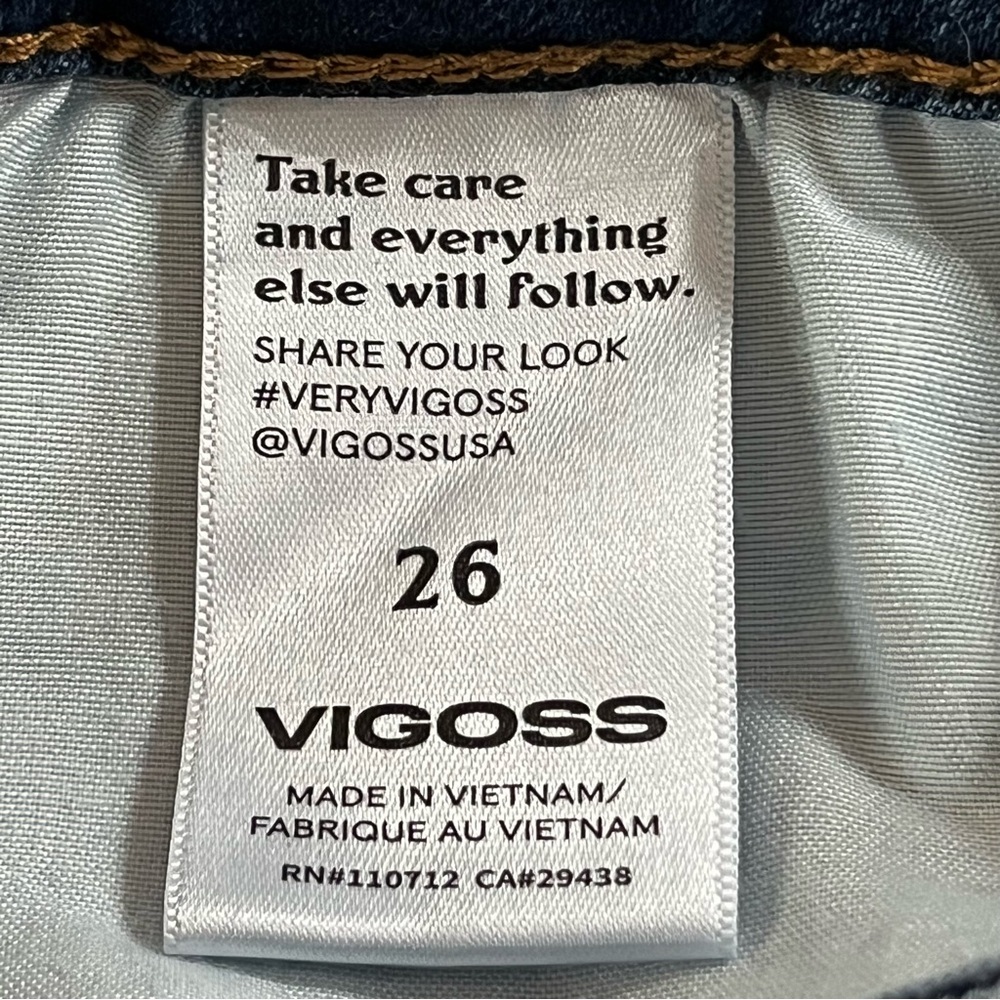 Vigoss ACE Strait Leg Jeans Women’s Size 26 Blue Retro Casual Trending Essential - Picture 9 of 10